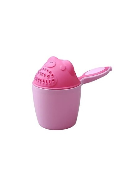 Choice 1 قطعة قبعات استحمام وردية للأطفال، كوب شامبو للأطفال، ملعقة استحمام ل...