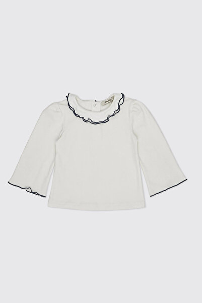 Panço Kız Bebek Uzun Kollu Lacivert Tişört