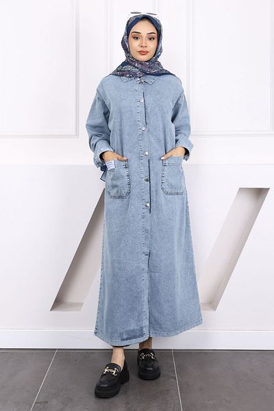 İmajButik Șapcă din denim cu buzunar albastru