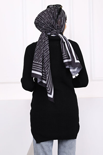 İmajButik Μαύρο Πλεκτό γιακά με ζιβάγκο