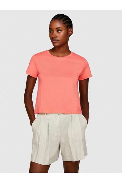 Sisley Tricou pentru damă Coral cu gât rotund 3I1XL101S