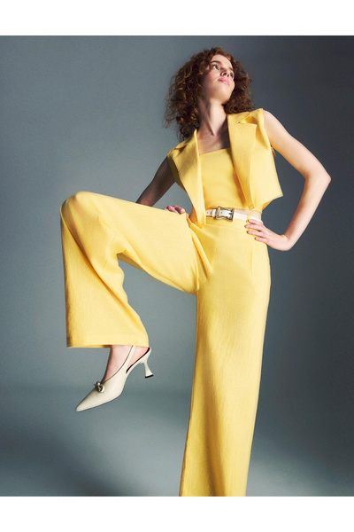 İLVİ Teah Linen Yellow Women's Bustier