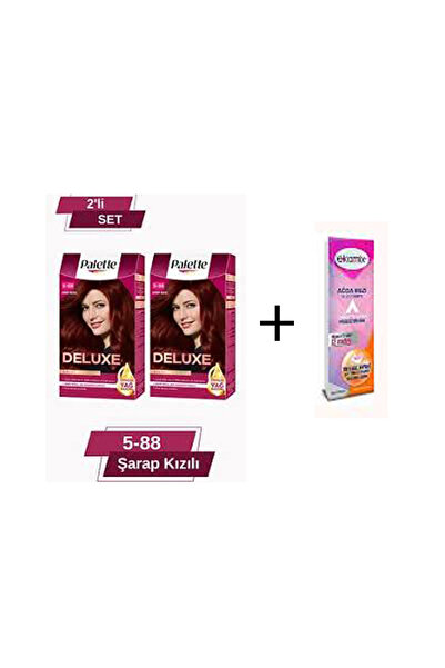 Palette Deluxe Set 5-88 Şarap Kızılı Saç Boyası (eski renk 5-889) 2 Adet