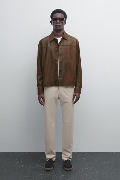 Massimo Dutti Slim fit dokulu pantolon