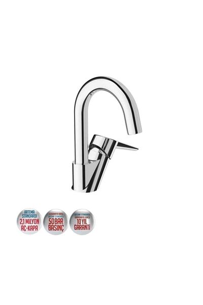 Artema Chrome A42442 - Solid S Sink Faucet with Swivel Spout