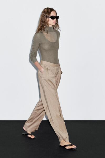 Massimo Dutti %100 yün pensli pantolon