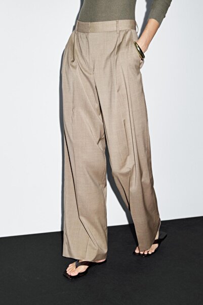 Massimo Dutti %100 yün pensli pantolon