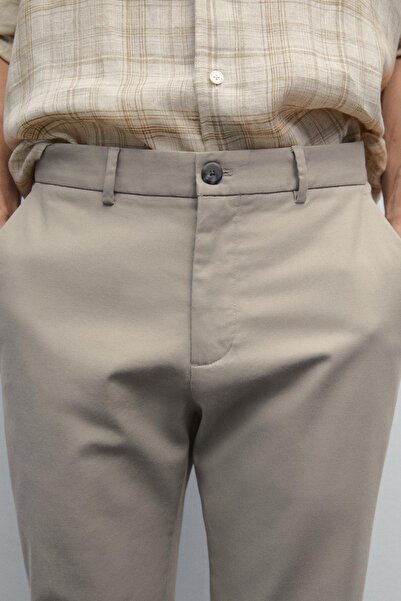 Massimo Dutti Slim fit dokulu pantolon
