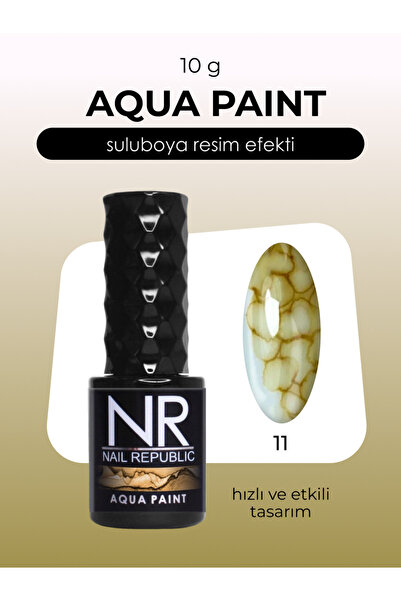 Nail Republic Kalıcı Oje AQUA PAINT 11 Bej – Sanatsal Tırnak Tasarımı Için Su...