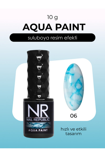 Nail Republic Kalıcı Oje AQUA PAINT 06 - Sulu Boya Etkili Tırnak Sanatı İçin