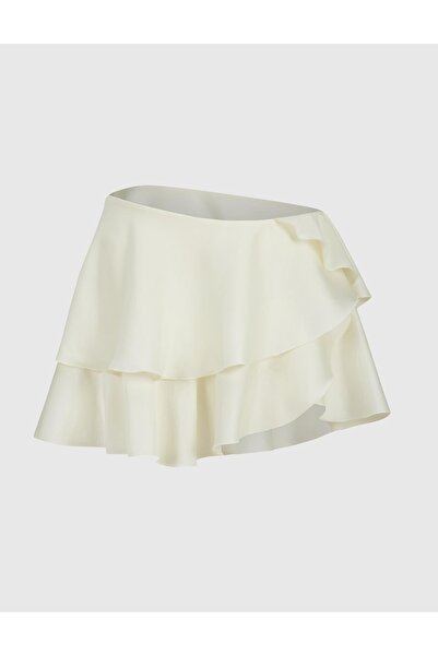İLVİ Rasia Beyaz Kadın Etek