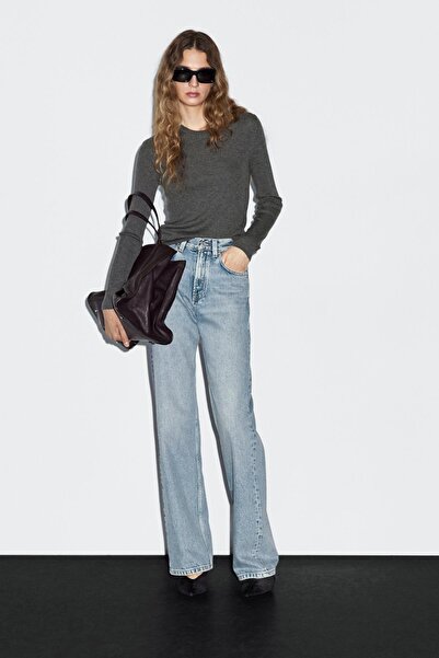 Massimo Dutti Ribbed knitted jumper with wool