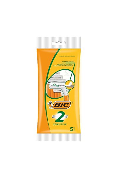Bic 2 Softer Shaver 5 pcs Dual-Blade Disposable Razors for Smooth & Gentle Shaving Experience