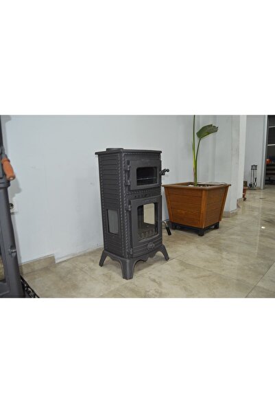 flamestove Lüx 3 Camlı Kuzineli Döküm Soba