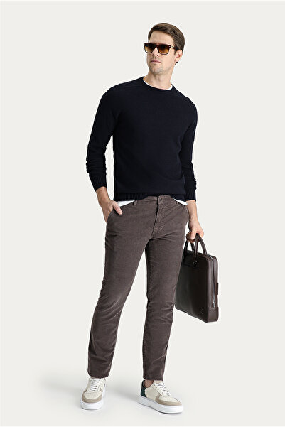 Kiğılı Slim Fit Slim Fit Lycra Velvet Trousers