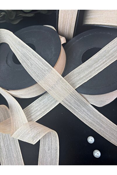 Rima Tasarım Panglică de in ecru Nopeli 2 cm x 20 m – Panglică pentru trousse...