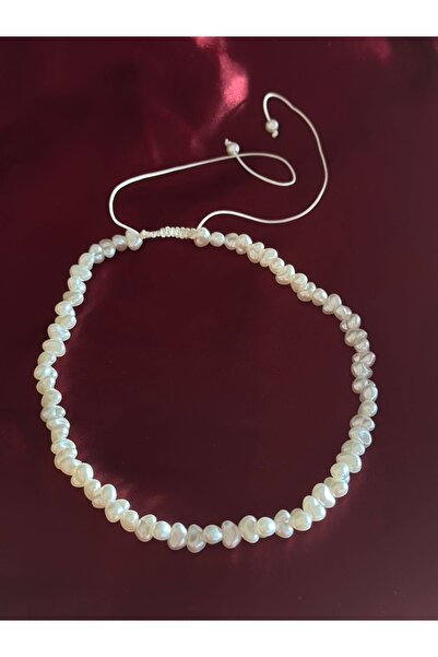 Femenino Doğal Barok İnci Asansörlü Choker Kolye