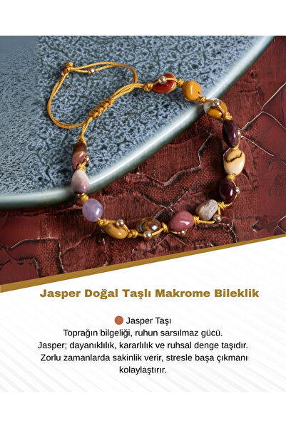 Saff Doğal Taş سوار مكرامية من الحجر الطبيعي جاسبر معتمد