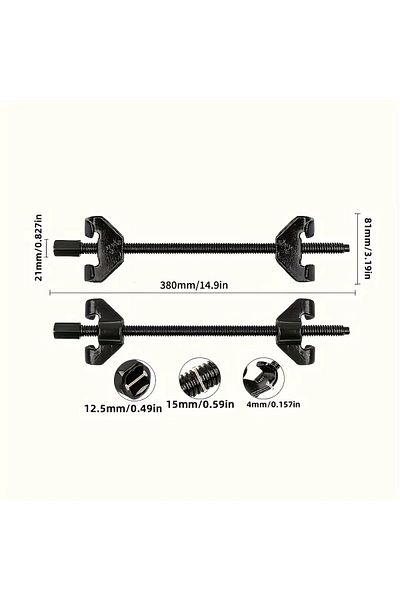 Choice 2 pcs 380mm Shock Absorber Spring Compressor Tool Set, Claw Hook for Car Repair and Roll Removal, Ma