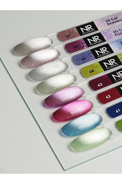 Nail Republic Kalıcı Oje Yeşil Kedi Gözü Efekti 5D 60, 10 ml – Mıknatıslı Jel Oje