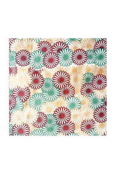 Story 33X33 cm 3 Layer 20 Pack Yellow Green Burgundy Daisy Patterned Paper Napkins