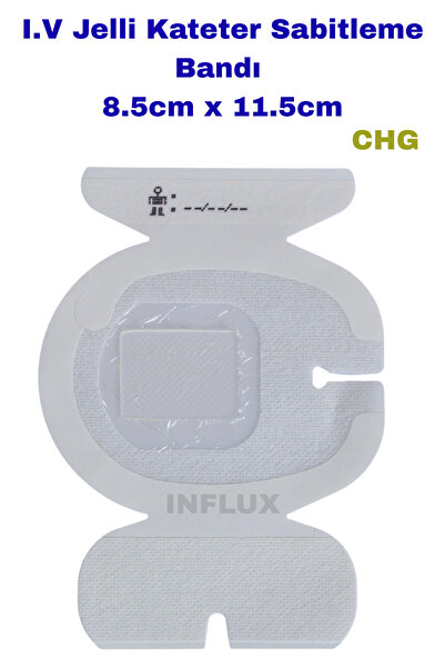 İNFLUX Şeffaf Film Yara Örtüsü Chg Jelli Kateter Sabitleme Bandı 8.5 X 11 .5 ...