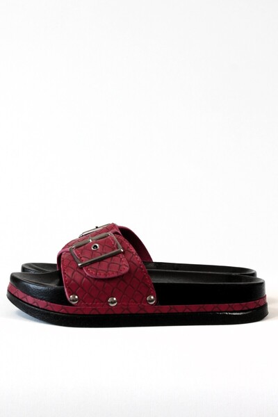 ALTINER Orthopedic Patterned Red Women's Slippers