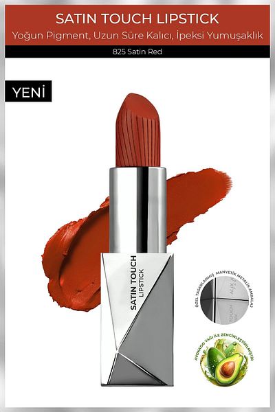 Alix Avien Long Lasting Smooth Semi Matte Lipstick - Satin Touch Lipstick 825