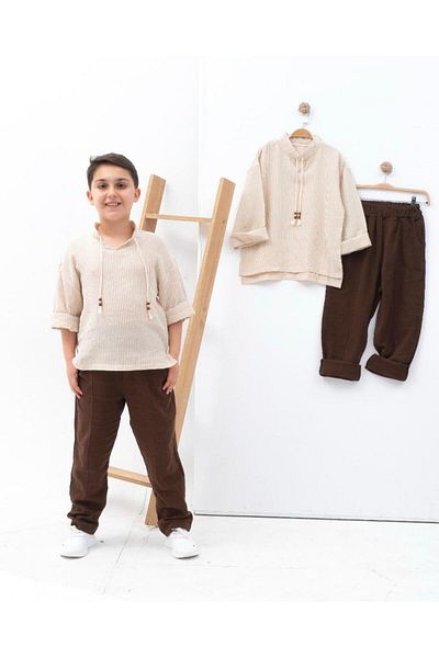 Zelhankids Set de muselină din 2 piese pentru băiat