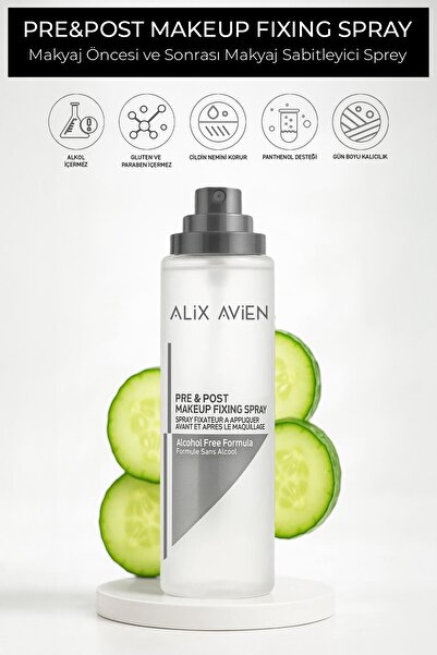 Alix Avien Pre&Post Makeup Fixing Spray - Makyaj Öncesi ve Sonrası Makyaj Sab...