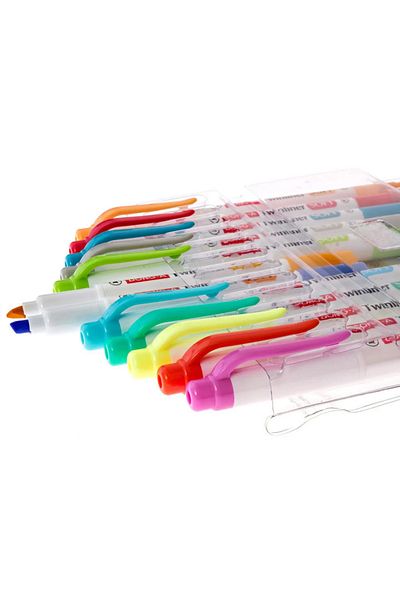 Dong-A Twinliner Soft Highlighter Double Sided Set of 12