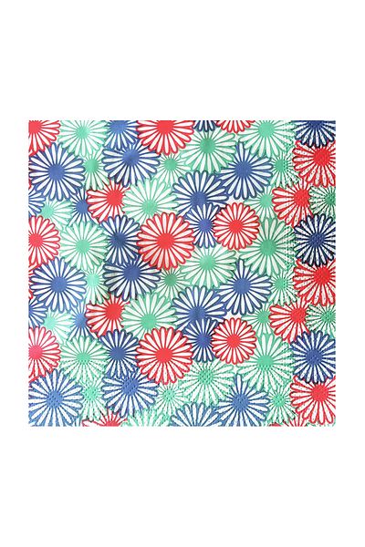 Story 33X33 cm 3 Layer 20 Pack Green Navy Blue Red Daisy Patterned Paper Napkins