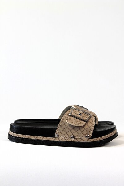 ALTINER Cream Colored Orthopedic Women's Slippers - Patterned