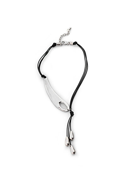 Twist KONTRAST METAL PARÇALI İP KOLYE