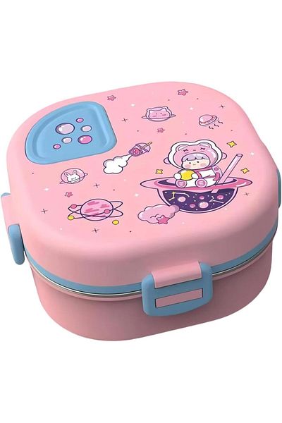 Twisoo Stainless Steel Bento Lunch Box (Pink)
