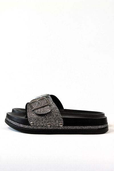 ALTINER Glitter Black Comfort Women's Slippers