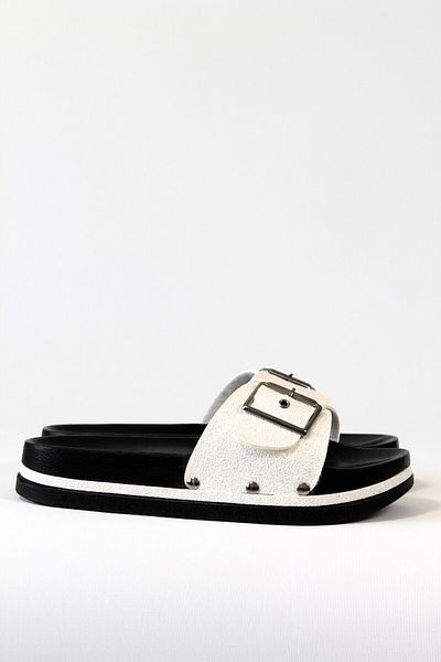ALTINER Glitter White Comfort Women's Slippers