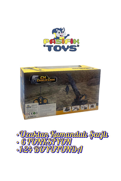Pasifik Toys MX 6Ch Uzaktan Kumandalı Full Fonksiyonlu Şarjlı Paletli Vinç Z6824A
