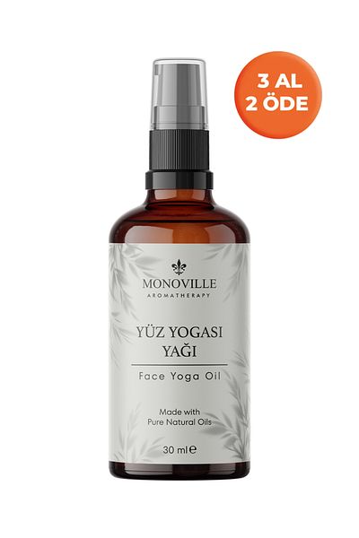 Monoville 30 ml Facial Yoga Oil in Glass Bottle - 100% Pure and Natural (Face Yoga Oil)