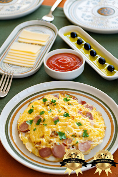 Farika Porselen Minel 6-Person 16-Piece Breakfast Set