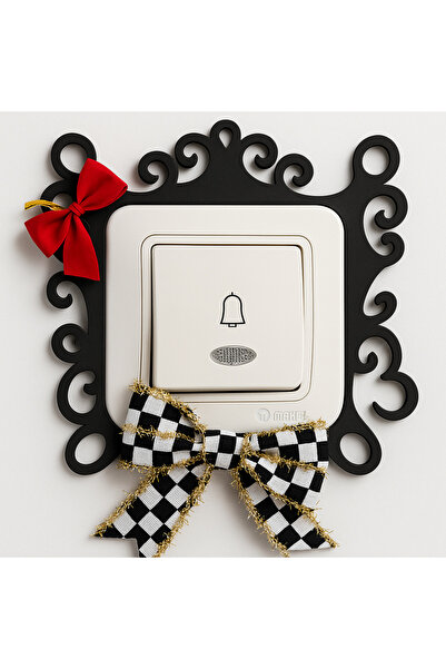 Marrone Socket Frame Bell Ornament Orange Flower Door Decor