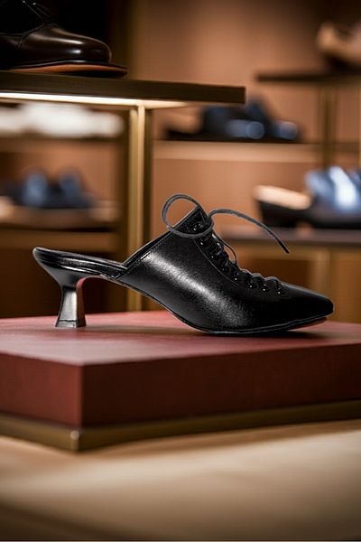 MaisonStanbul Genuine Leather Slippers with Rope Detail