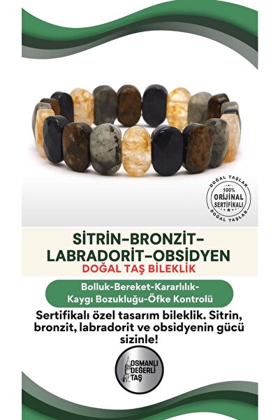 OSMANLI DOĞAL TAŞ Sertifikalı Doğal Taş Özel Tasarım Roleks Sitrin Bronzit La...