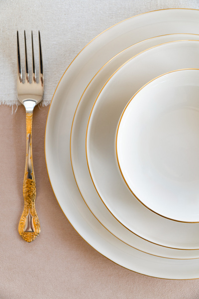 Heda Porselen Rüya Altın Yaldız 24 Parça 6 Kişilik Porselen Yemek Takımı