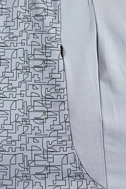 BESSA Gray Scuba Diver Fabric Hooded Zipper Pocket Elastic Leg Men's Tracksuit Set