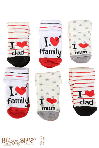 Baby Shez Cotton 6-Piece Newborn Baby Winter Towel Anti-Slip Socks
