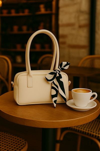 NOTHING Women's Cream Claret Red Adjustable Strap Scarf and Card Holder Gift Set of 2 Hand Shoulder Bags Moriselen