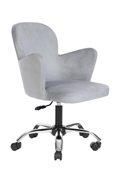 MARKAELZ Krom Metal Ayaklı Ofis Çocuk Odası Çalışma Sandalyesi (AYARLANABİLİR) KELEBEK