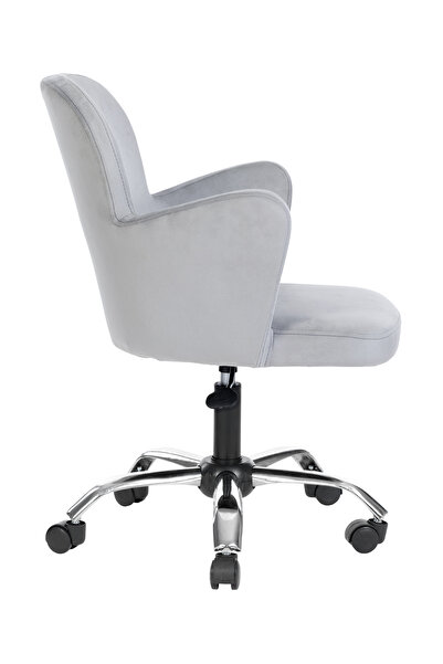 MARKAELZ Krom Metal Ayaklı Ofis Çocuk Odası Çalışma Sandalyesi (AYARLANABİLİR) KELEBEK