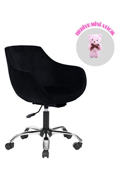 MARKAELZ Krom Metal Ayaklı Ofis Çocuk Odası Çalışma Sandalyesi (AYARLANILABİLİR) MONOKO
